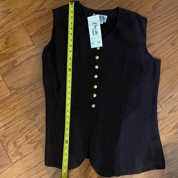Christie of CA rayon brown sleeveless button down or vest. Size 14. NWT - Picture 10 of 10